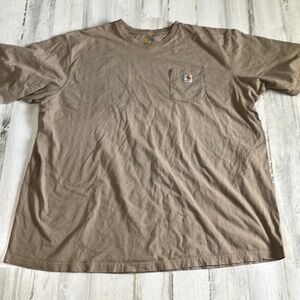 Carhartt Light Brown Tee Size 4XL